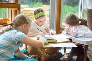 4PlanesCover-300x200 Paula Lillard Preschlack - girls doing a Montessori activity.