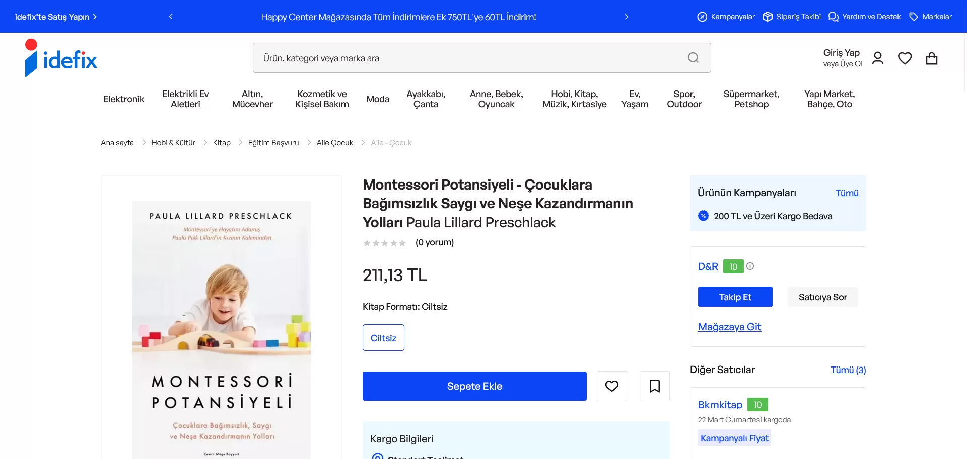 Screenshot 2025-03-20 at 08-06-45 Montessori Potansiyeli - Çocuklara Bağımsızlık Saygı ve Neşe Kazandırmanın Yolları - Paula Lillard Preschlack Kitabı Fiyatları & Satın Al